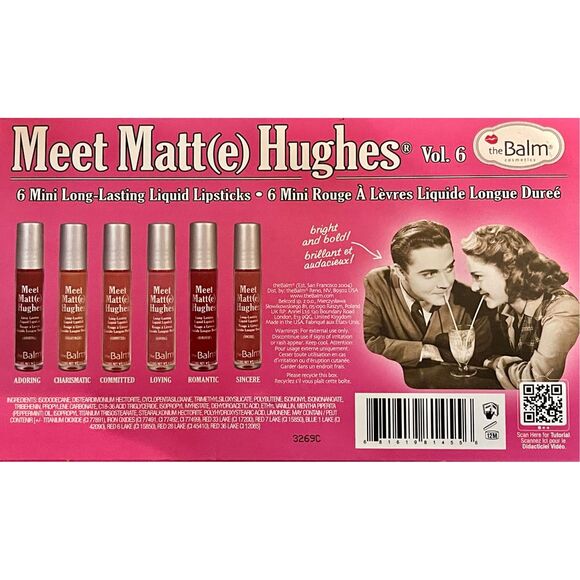 theBalm Meet Matt(e) Hughes Vol. 6 Mini Liquid Lipsticks Vegan Set 1.2ml Each - Picture 3 of 13